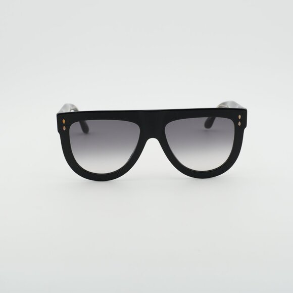 Isabel Marant IM 0075/S 0807 9O Sunglasses Black Aviator Frame, Grey Lenses main image 5